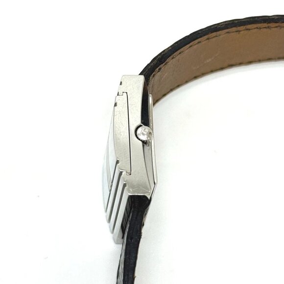 HERMES G1.510 Lizard Quartz watch with black dial Wristwatch SS Black - Picture 6 of 14
